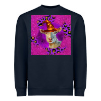 Navy Halloween Saanen Goat Heavyweight Sweatshirt - LillyAllenDesigns