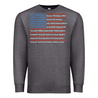 Charcoal Heather List of Presidents of the United States, Gift Premium Sweatshirt - longCreatives