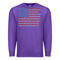 Purple List of Presidents of the United States, Gift Premium Sweatshirt - longCreatives