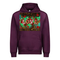 Mauve Wine love  and leopard with keys Urban Hoodie - AdoDesignShop