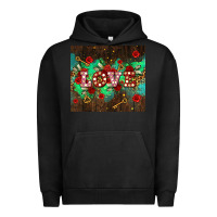 Pigment Black love  and leopard with keys Urban Hoodie - AdoDesignShop
