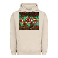 Pigment French Oak love  and leopard with keys Urban Hoodie - AdoDesignShop