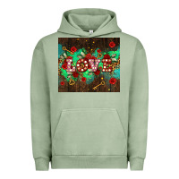Pigment Oil Green love  and leopard with keys Urban Hoodie - AdoDesignShop