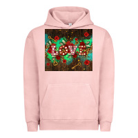 Pigment Salmon love  and leopard with keys Urban Hoodie - AdoDesignShop
