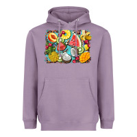 Lavender summer fruits background Heavyweight Hoodie - BarkalooDesign