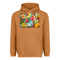 Meerkat summer fruits background Heavyweight Hoodie - BarkalooDesign