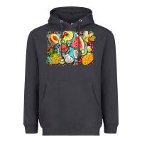 Smoke summer fruits background Heavyweight Hoodie - BarkalooDesign