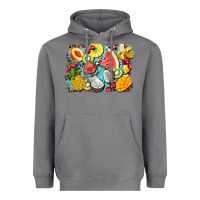 Storm summer fruits background Heavyweight Hoodie - BarkalooDesign
