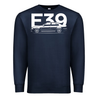 Navy E39 5 Series  Car Silhouette Premium Sweatshirt - longCreatives