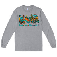 Heather Grey peace love thunderbird Long Sleeve Tee - OliviaCreatesArt