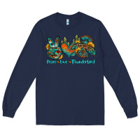 Navy peace love thunderbird Long Sleeve Tee - OliviaCreatesArt