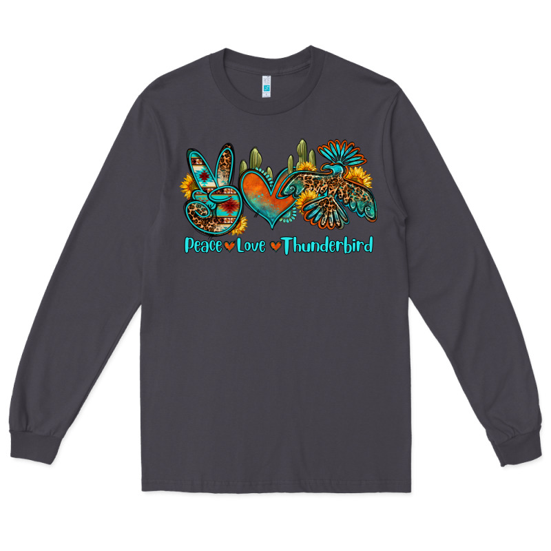 Peace Love Thunderbird Long Sleeve Tee by OliviaCreatesArt | Teevron