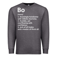 Charcoal Heather BO Definition Personalized Name Funny Birthday Gift Idea Premium Sweatshirt - longCreatives