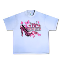 Grape Ice Crush Cancer with high heels Cancer Awareness Urban Heavy Tee - HowdyJamesFarm