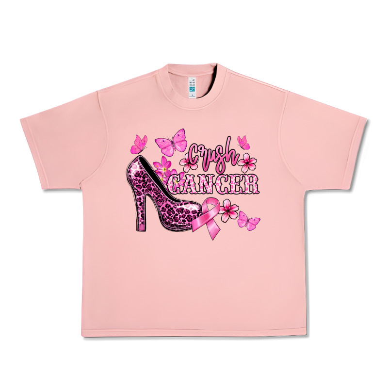 Crush Cancer With High Heels Cancer Awareness Urban Heavy Tee by HowdyJamesFarm | Teevron