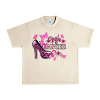 Sandshell Crush Cancer with high heels Cancer Awareness Urban Heavy Tee - HowdyJamesFarm
