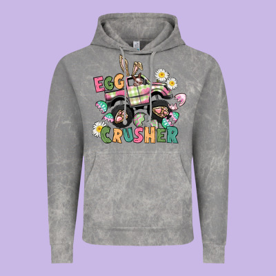 Egg Crusher Monster Truck Vintage Hoodie Designed By Cowgirlartshop