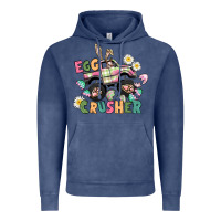 Vintage Denim Egg crusher monster truck Vintage Hoodie - CowGirlArtShop