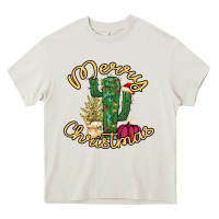 Cream Cactus Christmas Heavy Core Tee - Bettercallsaul