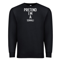 Black pretend i`m a somali shirt funny halloween Premium Sweatshirt - longCreatives