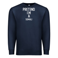 Navy pretend i`m a somali shirt funny halloween Premium Sweatshirt - longCreatives