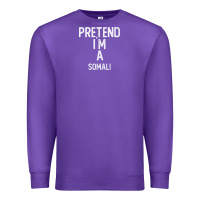 Purple pretend i`m a somali shirt funny halloween Premium Sweatshirt - longCreatives