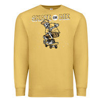 Antique Gold skate or die funny skeleton skating skater halloween costume Premium Sweatshirt - longCreatives