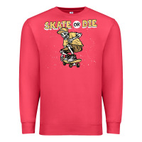 Cardinal skate or die funny skeleton skating skater halloween costume Premium Sweatshirt - longCreatives