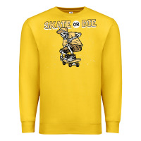 Lemon skate or die funny skeleton skating skater halloween costume Premium Sweatshirt - longCreatives