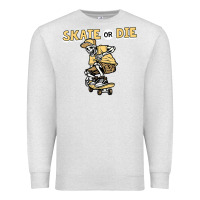 Oatmeal Heather skate or die funny skeleton skating skater halloween costume Premium Sweatshirt - longCreatives