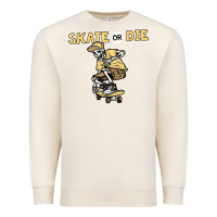 Sandshell skate or die funny skeleton skating skater halloween costume Premium Sweatshirt - longCreatives