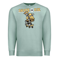 Seafoam skate or die funny skeleton skating skater halloween costume Premium Sweatshirt - longCreatives