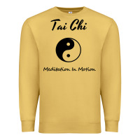 Antique Gold Tai Chi T, Meditation In Motion, Martial Arts Gift Premium Sweatshirt - longCreatives