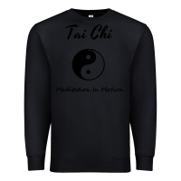 Black Tai Chi T, Meditation In Motion, Martial Arts Gift Premium Sweatshirt - longCreatives