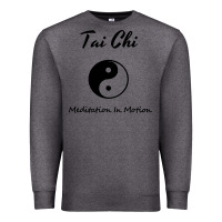Charcoal Heather Tai Chi T, Meditation In Motion, Martial Arts Gift Premium Sweatshirt - longCreatives