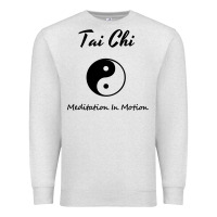 Oatmeal Heather Tai Chi T, Meditation In Motion, Martial Arts Gift Premium Sweatshirt - longCreatives