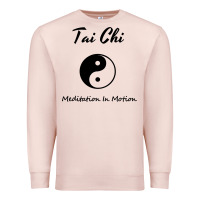 Pale Pink Tai Chi T, Meditation In Motion, Martial Arts Gift Premium Sweatshirt - longCreatives