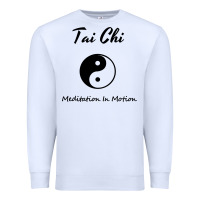 White Tai Chi T, Meditation In Motion, Martial Arts Gift Premium Sweatshirt - longCreatives