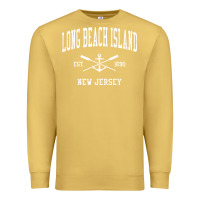 Antique Gold Long Beach Island NJ Vintage Crossed Oars & Boat Anchor Spor Premium Sweatshirt - longCreatives