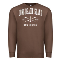 Chestnut Long Beach Island NJ Vintage Crossed Oars & Boat Anchor Spor Premium Sweatshirt - longCreatives