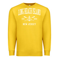 Lemon Long Beach Island NJ Vintage Crossed Oars & Boat Anchor Spor Premium Sweatshirt - longCreatives