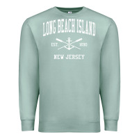 Seafoam Long Beach Island NJ Vintage Crossed Oars & Boat Anchor Spor Premium Sweatshirt - longCreatives