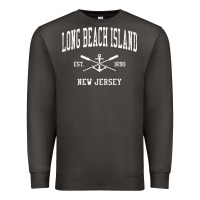 Smoke Long Beach Island NJ Vintage Crossed Oars & Boat Anchor Spor Premium Sweatshirt - longCreatives