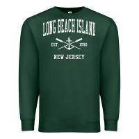 Sports Green Long Beach Island NJ Vintage Crossed Oars & Boat Anchor Spor Premium Sweatshirt - longCreatives