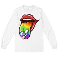 White Pride LGBT Sign Tongue Long Sleeve Tee - Jasminsmagicworld
