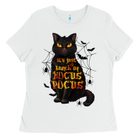 White It's Just a Bunch of Hocus Pocus Ladies Tee - texasbilliewilder
