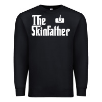 Black The Skin Father Funny Dermatology Dermatologist Gift Premium Sweatshirt - longCreatives