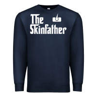 Navy The Skin Father Funny Dermatology Dermatologist Gift Premium Sweatshirt - longCreatives