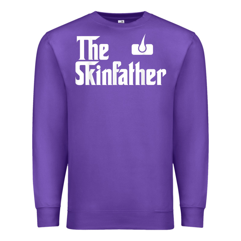 The Skin Father Funny Dermatology Dermatologist Gift Premium Sweatshirt by longCreatives | Teevron