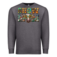 Charcoal Heather show mom brown calf eye glasses Premium Sweatshirt - BarkalooDesign